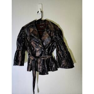 BOHO CHIC Jacket Women's Size 8 Brown with Flared Sleeves